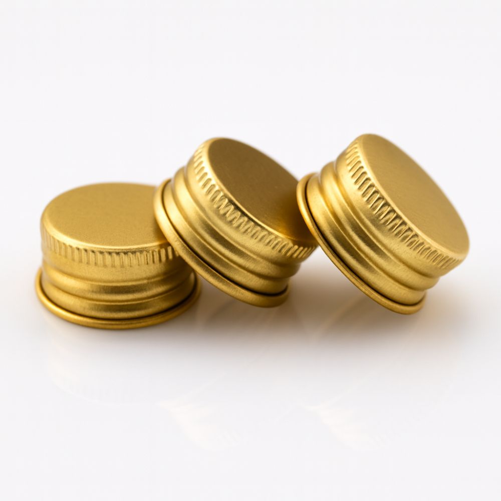 Aluminium Screw Caps (2024252838 mm) – SilverGold MOQ 3,000