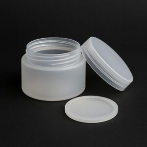 PP DW Cream Jar (50g & 100g) – Natural, Round, Cap & Plug MOQ 3,000